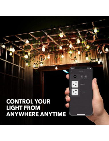 Enchufe Inteligente Doble BN-LINK para Exterior IP44