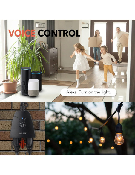 Enchufe Inteligente Doble BN-LINK para Exterior IP44