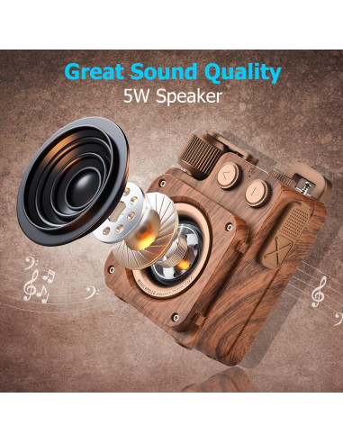 Altavoz Bluetooth Retro XYNGU A16 Inalámbrico con Radio FM