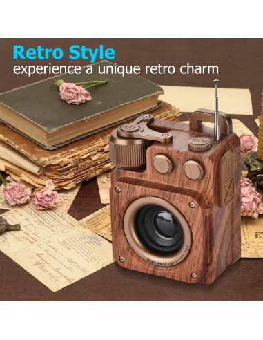 Altavoz Bluetooth Retro XYNGU A16 Inalámbrico con Radio FM
