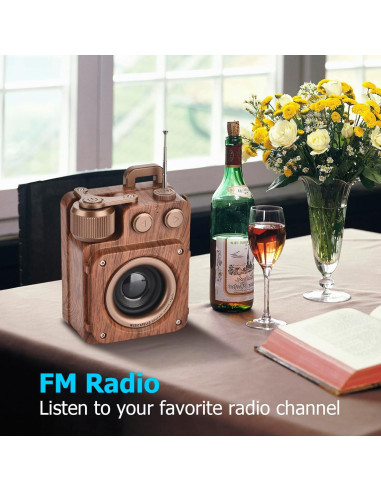 Altavoz Bluetooth Retro XYNGU A16 Inalámbrico con Radio FM