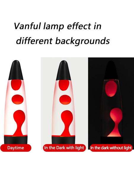 Lámpara de Movimiento Líquido Vanful Roja 34 cm Decorativa