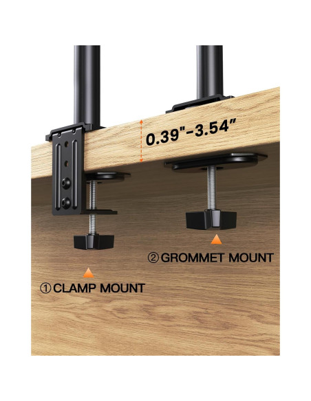 Soporte de Monitor Ergear EGCM12 Ajustable 13-32" Negro