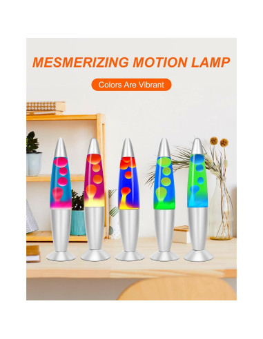 Lámpara de Movimiento Líquido Dalavalamp 40 cm Verde Cera Azul