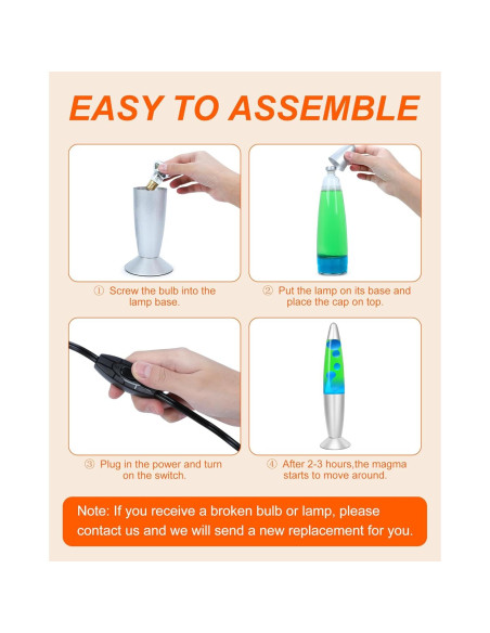 Lámpara de Movimiento Líquido Dalavalamp 40 cm Verde Cera Azul