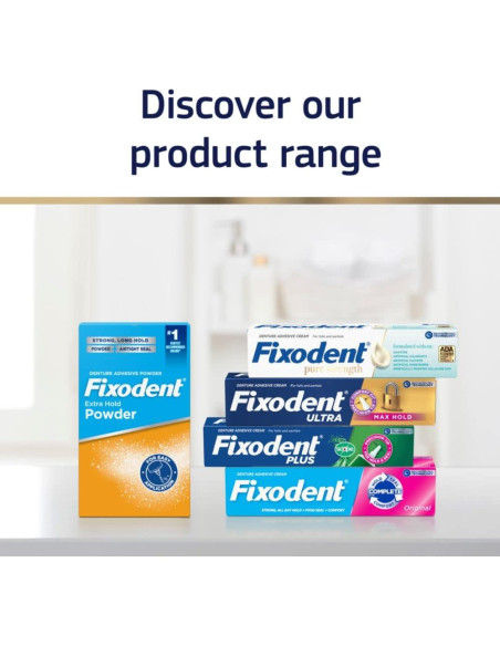 Adhesivo para Dentaduras Fixodent Pure Strength 4x70g