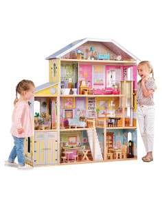 Casa de Muñecas Majestuosa KidKraft 34 Piezas Ascensor Garaje