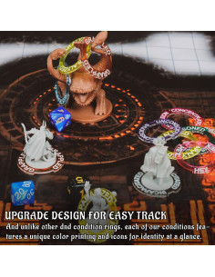 Anillos de Estado CZYY 96 PCS para D&D y RPGs 2