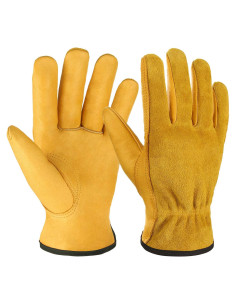 Guantes de trabajo OZERO de cuero para jardinería y construcción