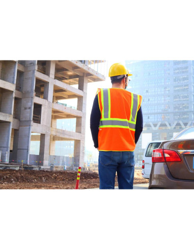 Chaleco de Seguridad SULWZM Naranja Reflectante Talla Grande