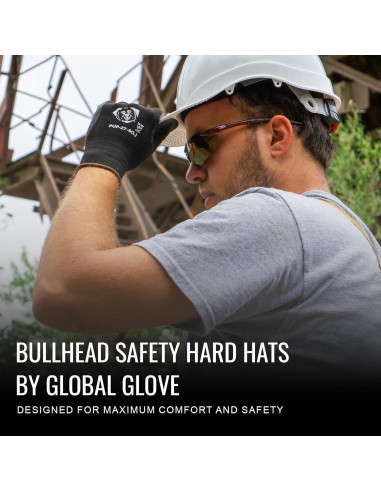 Casco de Seguridad Bullhead Ventilado Grafito Negro 6 Puntos