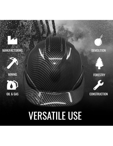 Casco de Seguridad Bullhead Ventilado Grafito Negro 6 Puntos