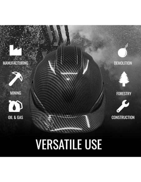 Casco de Seguridad Bullhead Ventilado Grafito Negro 6 Puntos