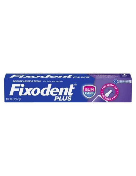 Crema Adhesiva para Dentaduras Fixodent Plus 56.7 g - 6 Piezas