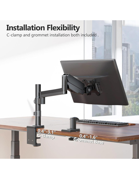 Soporte de Monitor WALI GSDM001 13-32" Ajustable Negro