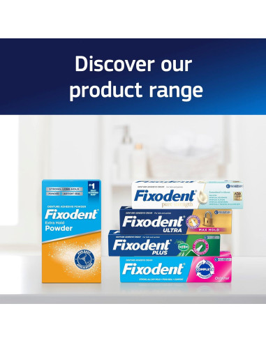 Adhesivo para Dentaduras Fixodent Plus Scope 4x60g