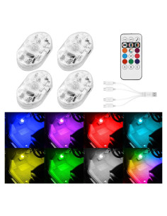 Luces LED Inalámbricas SUNCARACCL XF-1 8 Colores para Auto