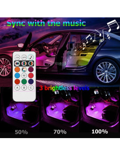 Luces LED Inalámbricas SUNCARACCL XF-1 8 Colores para Auto 2