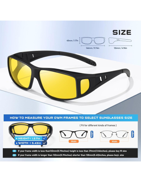 Gafas de Conducción Nocturna Tnnaiko con Lentes UV400