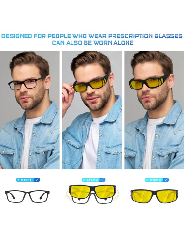 Gafas de Conducción Nocturna Tnnaiko con Lentes UV400