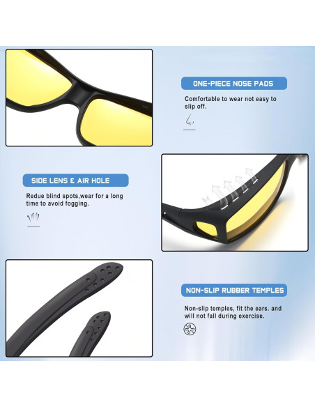Gafas de Conducción Nocturna Tnnaiko con Lentes UV400