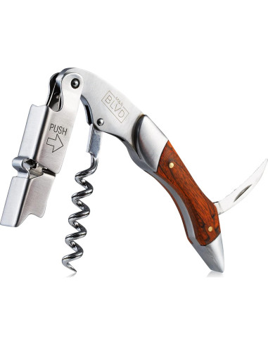 Sacacorchos M&R Blvd. Profesional con Funda de Cuero Vegano