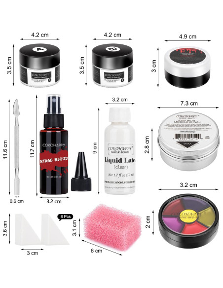 Kit de Maquillaje SFX COKOHAPPY para Halloween - Efectos Especiales
