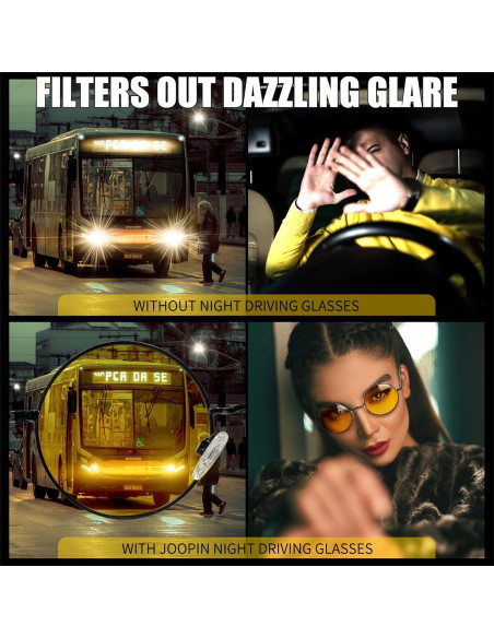 Gafas de sol redondas Joopin UV400 amarillas retro Gafas de sol redondas Joopin UV400 amarillas retro