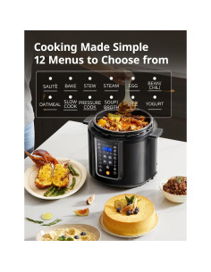 Olla de Presión Eléctrica COMFEE' 9 en 1 5.68L Negra 2