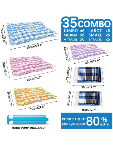 Bolsas de Almacenamiento al Vacío Storage Master 35 Pzas