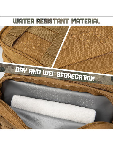 Bolsa de Aseo Táctica QT&QY para Hombres 26x15x11 cm