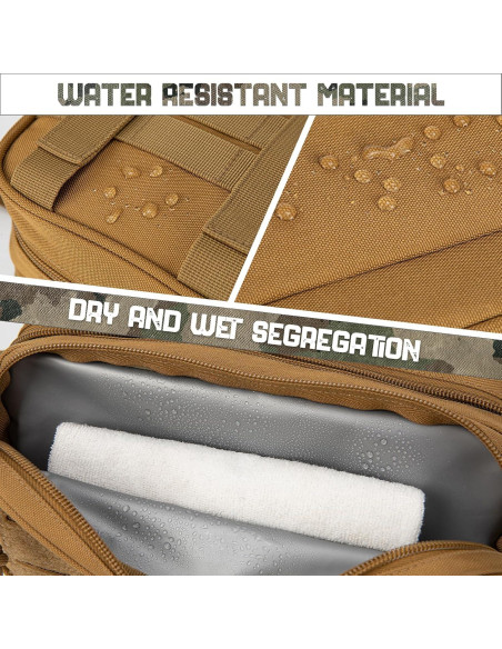 Bolsa de Aseo Táctica QT&QY para Hombres 26x15x11 cm