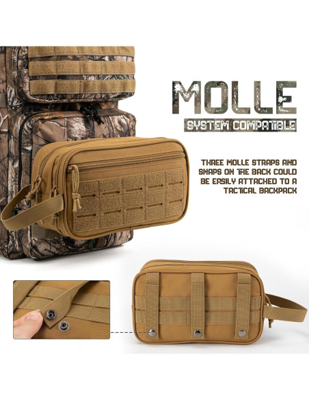 Bolsa de Aseo Táctica QT&QY para Hombres 26x15x11 cm