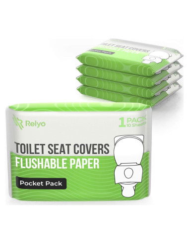 Cubiertas de Asiento de Inodoro Desechables Relyo 50 Pzas Biodegradables