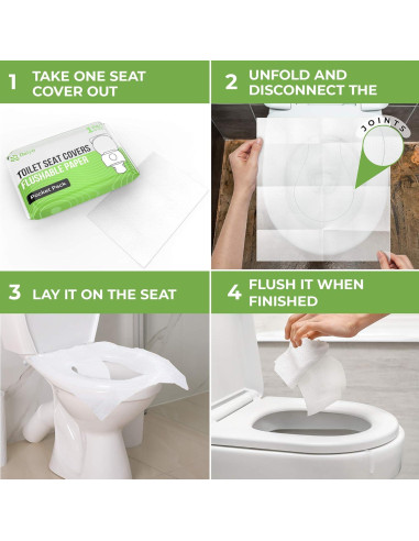 Cubiertas de Asiento de Inodoro Desechables Relyo 50 Pzas Biodegradables