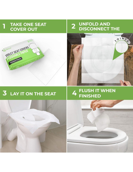 Cubiertas de Asiento de Inodoro Desechables Relyo 50 Pzas Biodegradables