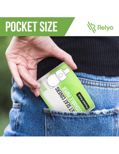 Cubiertas de Asiento de Inodoro Desechables Relyo 50 Pzas Biodegradables