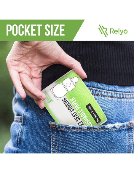 Cubiertas de Asiento de Inodoro Desechables Relyo 50 Pzas Biodegradables