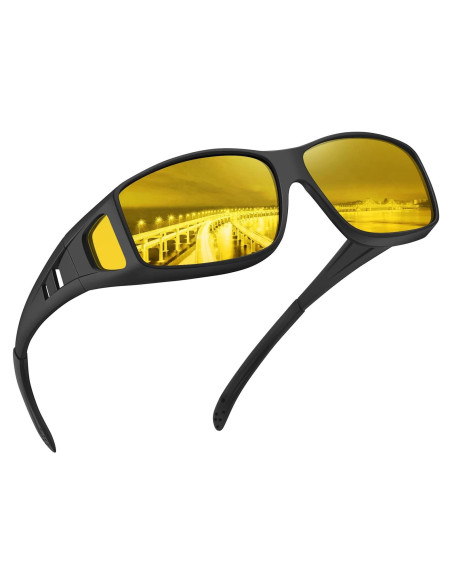 Gafas de Conducir de Noche Tnnaiko con Lentes Amarillas