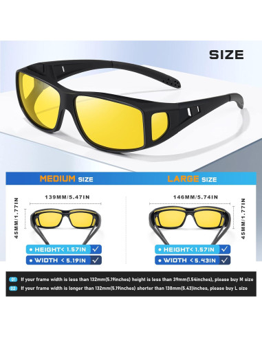 Gafas de Conducir de Noche Tnnaiko con Lentes Amarillas