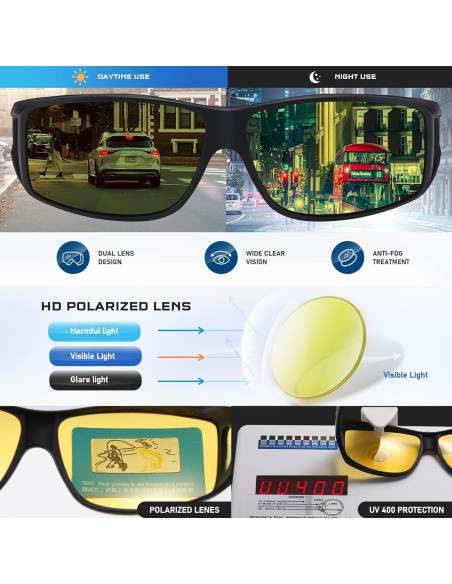 Gafas de Conducir de Noche Tnnaiko con Lentes Amarillas