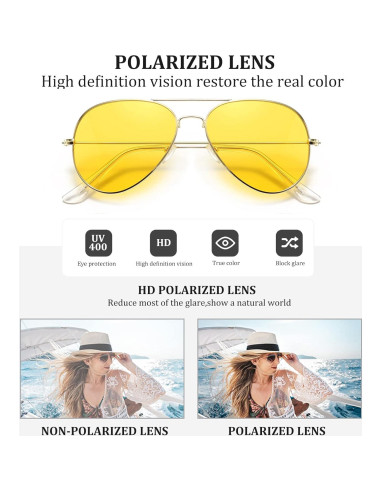 Gafas de sol Aviador Outray Polarizadas UV400 para Conducir