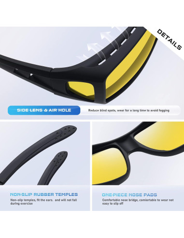 Gafas de Conducir de Noche Tnnaiko con Lentes Amarillas