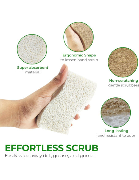 Esponjas de Cocina Ecológicas AIRNEX - 12 Unidades Biodegradables