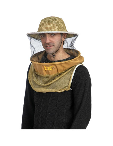 Velo de Apicultura Massive Bee Store Caqui 3 Capas Ventilado