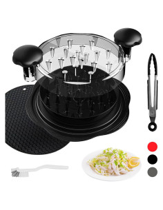 Juego de Desmenuzadores de Pollo Silver Slice 4 en 1 Negro