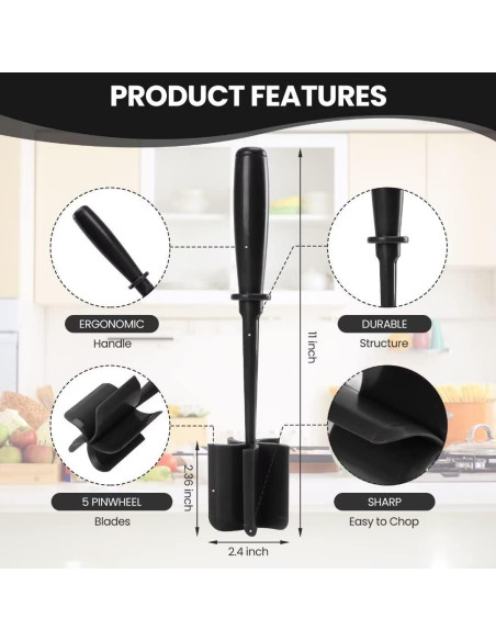 Picador de Carne CUNSENR Negro - Machacador Antiadherente