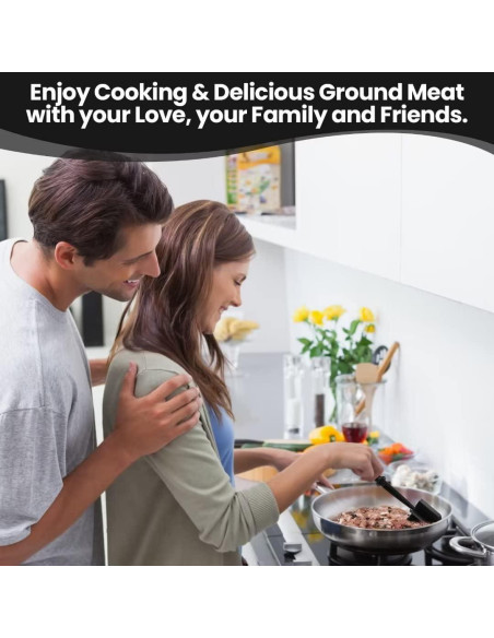 Picador de Carne CUNSENR Negro - Machacador Antiadherente