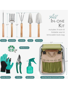 Juego de Herramientas de Jardinería InnoStage 10 Piezas 2