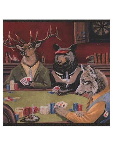 Banda de Papel Tapiz Concord Wallcoverings Vintage Alce 4.57m x 22.86cm